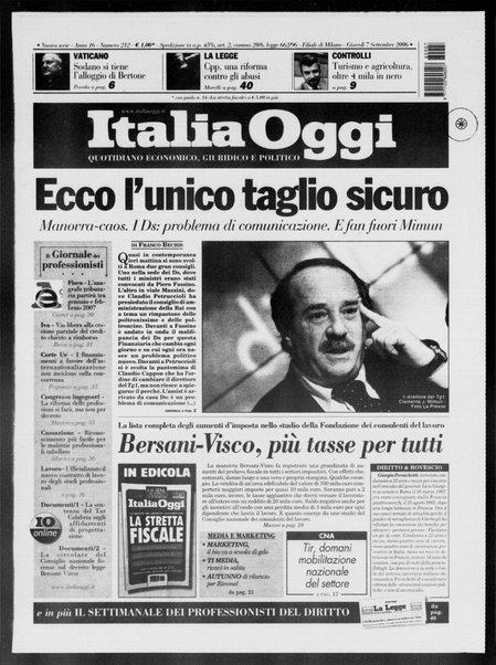 Italia oggi : quotidiano di economia finanza e politica